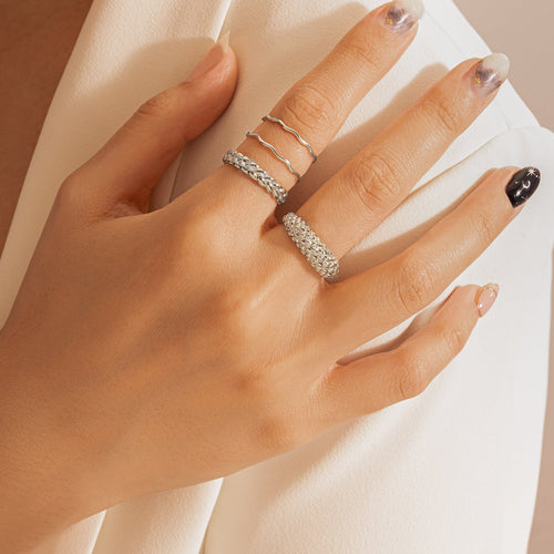 Spiky Dome Silver Ring