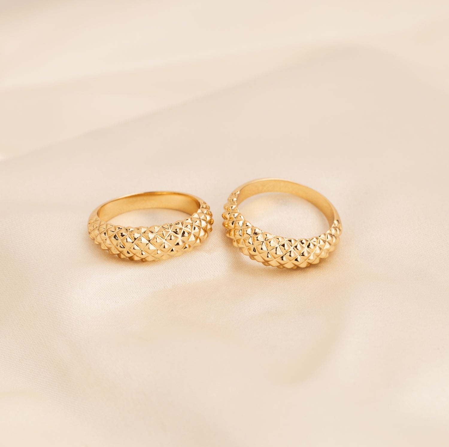 Spiky Dome Gold Ring