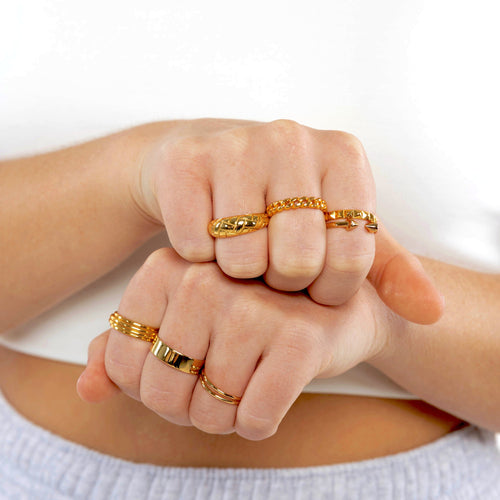 Thick Stacking Ring Gold