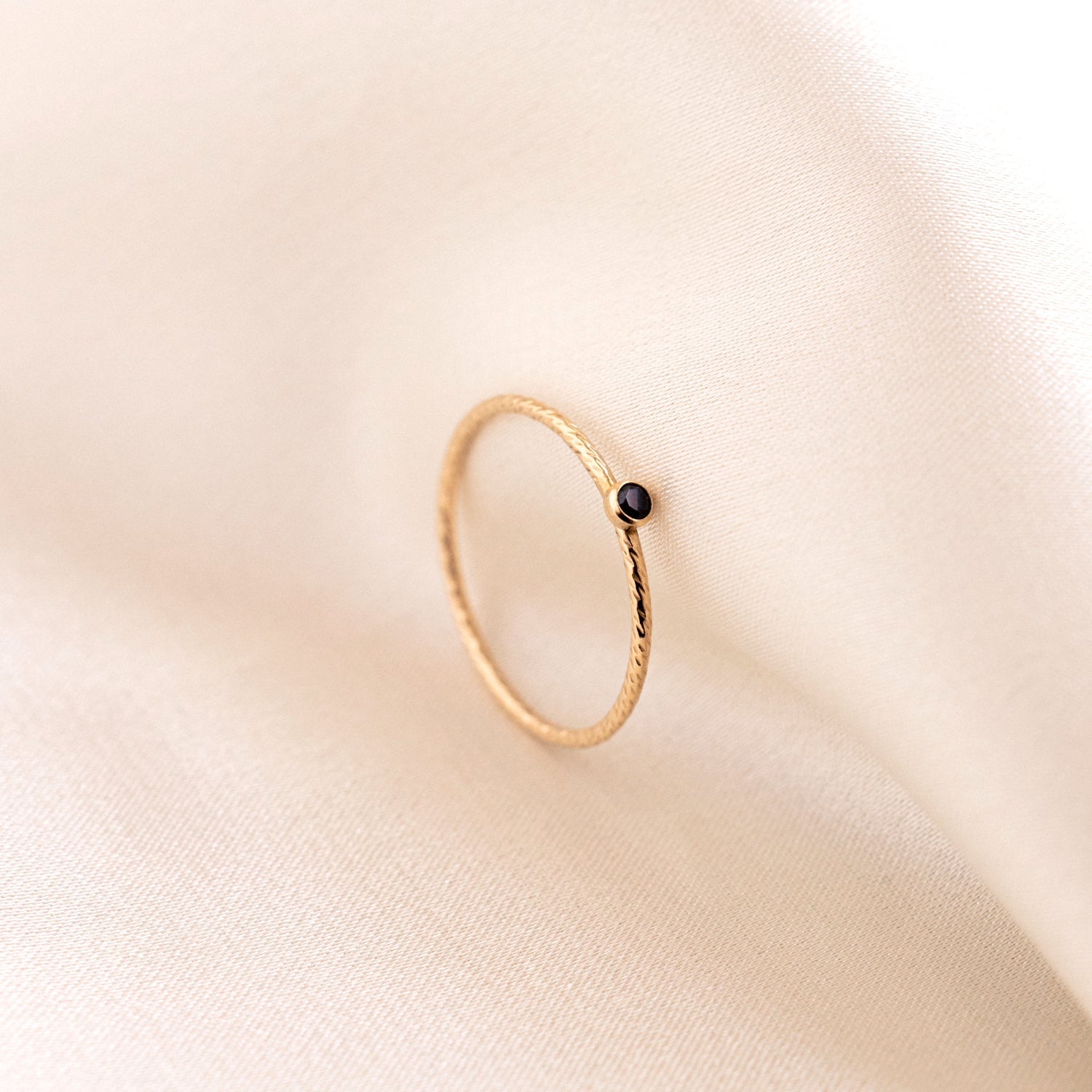 Baby Black Sparkle Ring