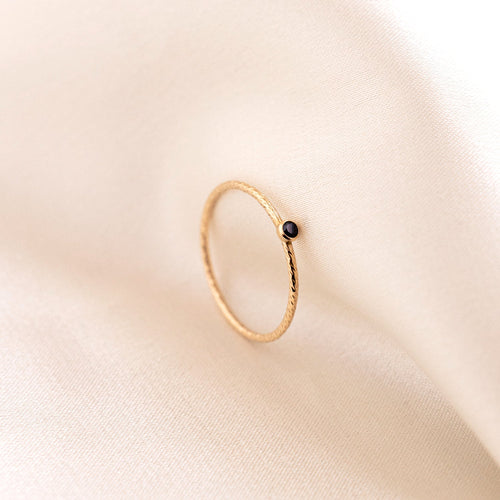 Baby Black Sparkle Ring