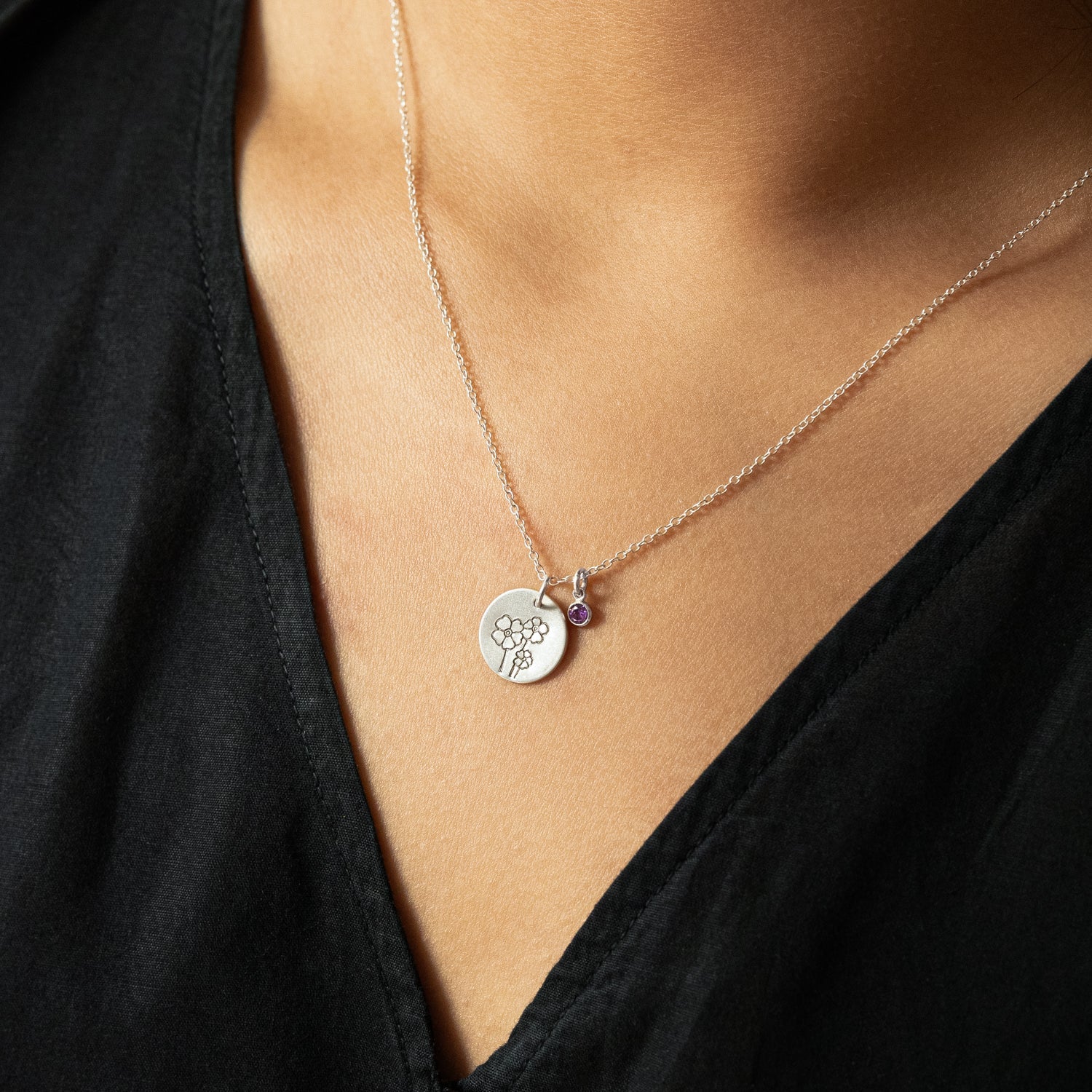 Personalized Birth Flower Necklace