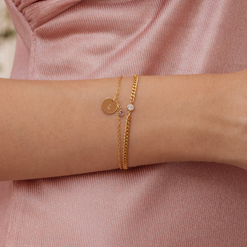 Curb Chain Bezel Bracelet