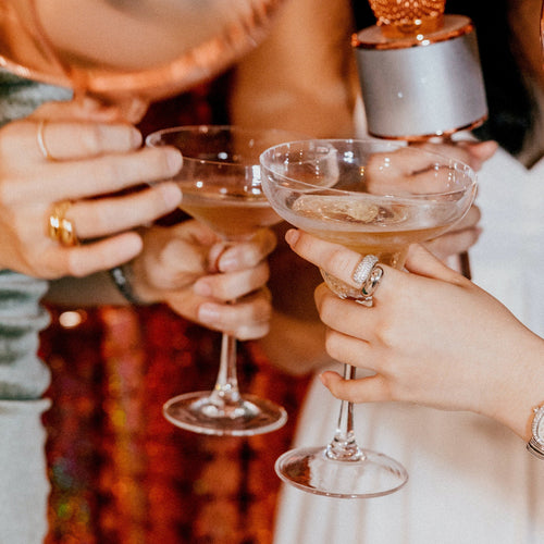 Pave Twin Dome Ring Silver