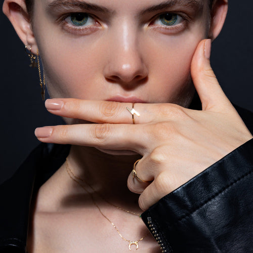 Gold Lightning Bolt Ring