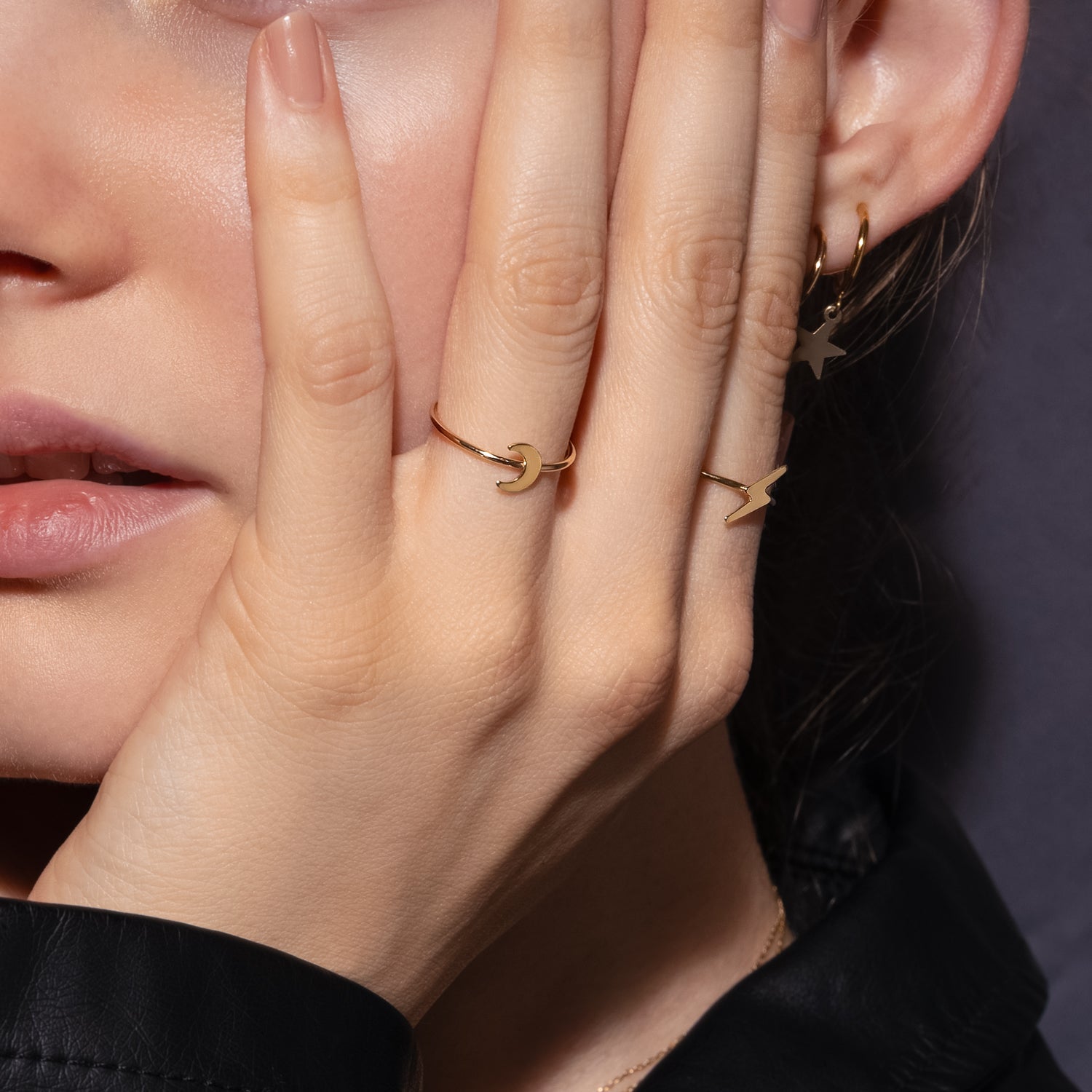 Gold Lightning Bolt Ring