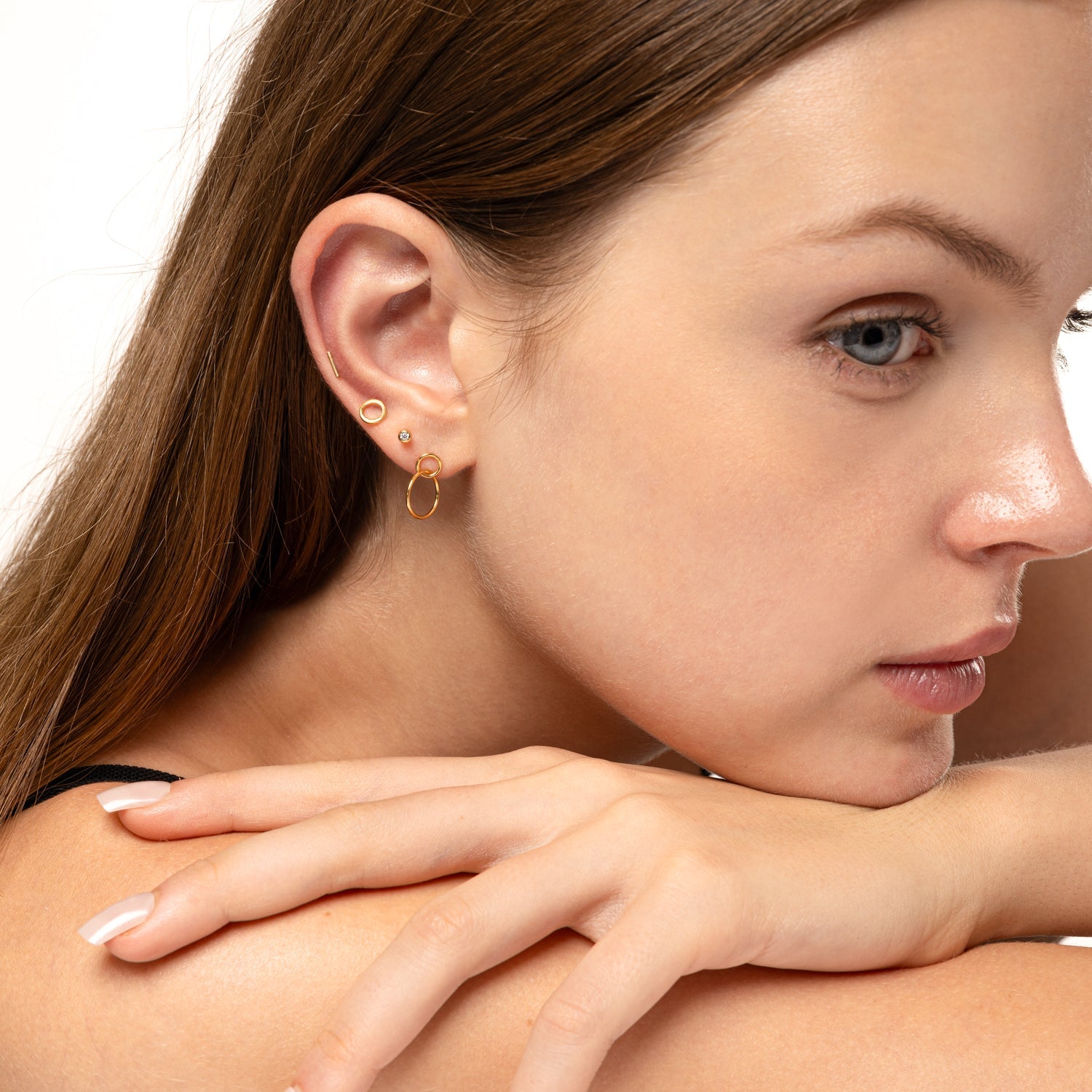 Chic Circle Stud Earrings