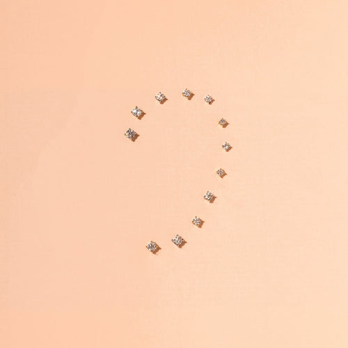 Color:Yellow Gold 
Color:White Gold
Option:Single
Option:Pair