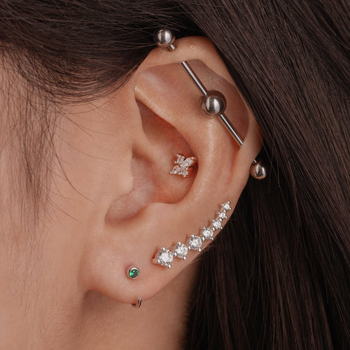 Princess Flower Cartilage Barbell