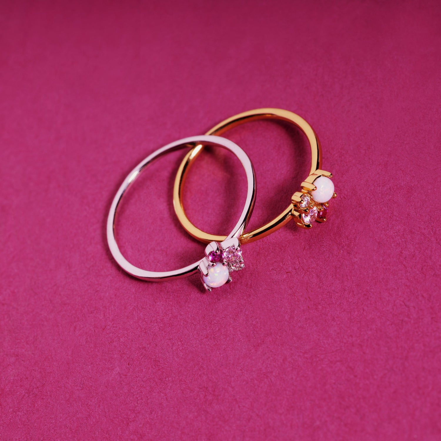 Ruby Sparkles Silver Ring