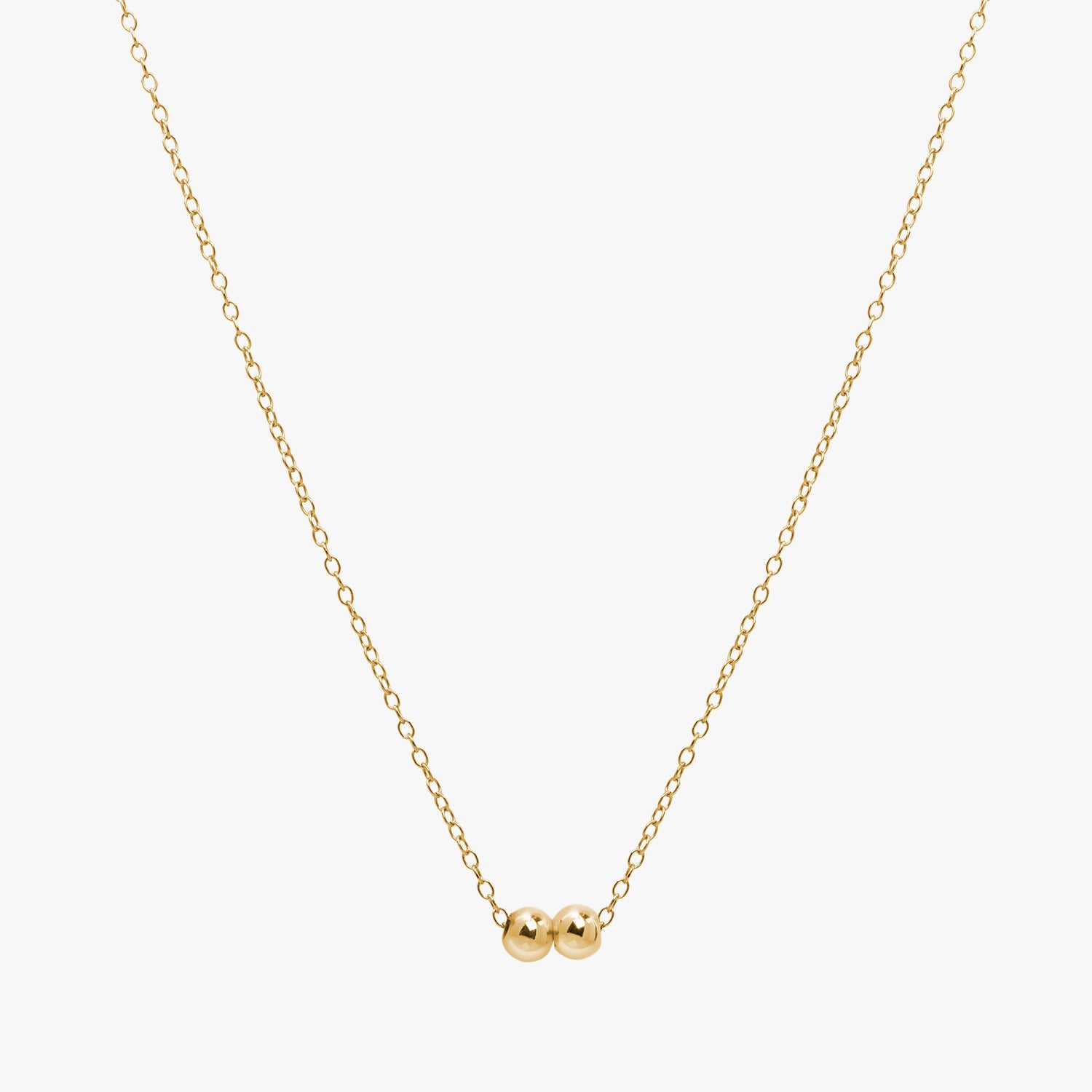 Personalised Bead Chain Necklace Gold