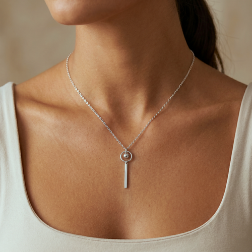 Saturn Bar Necklace