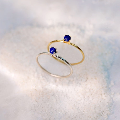 Minimal Lapis Ring Silver