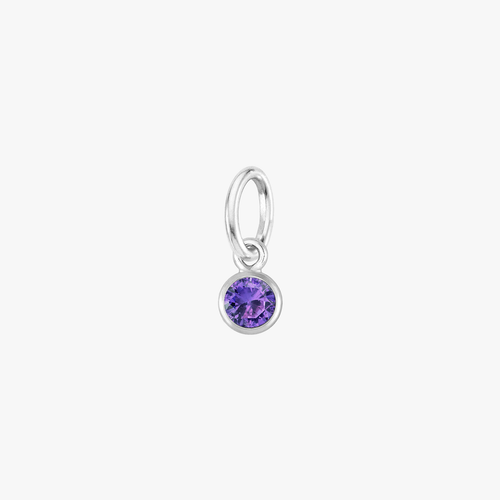 Color:Silver Birthstone Gem:Amethyst