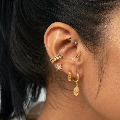 Starry Night Hoop Earrings