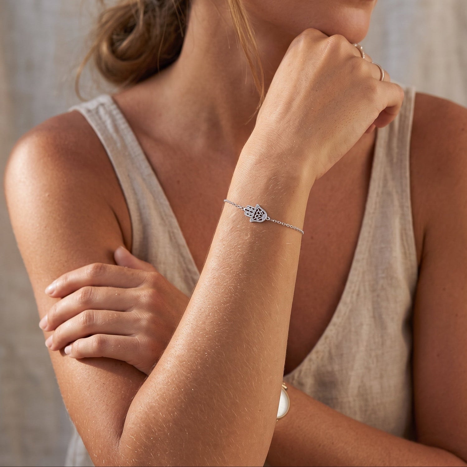 Hamsa Filigree Bracelet