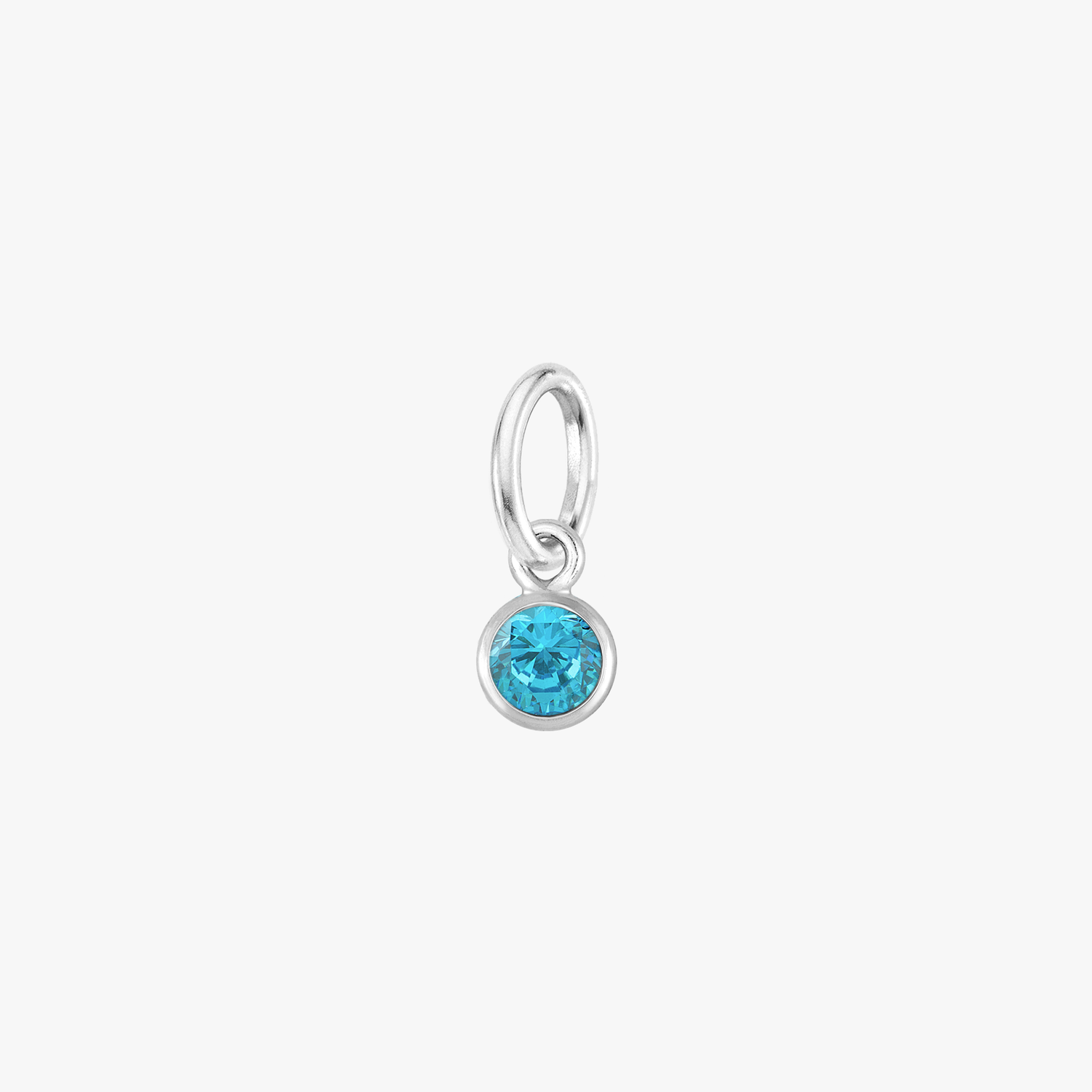 Color:Silver Birthstone Gem:Blue Zircon