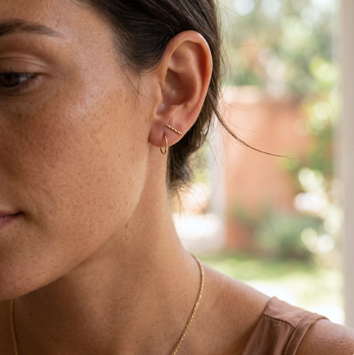 Little Sleeper Hoop Earrings