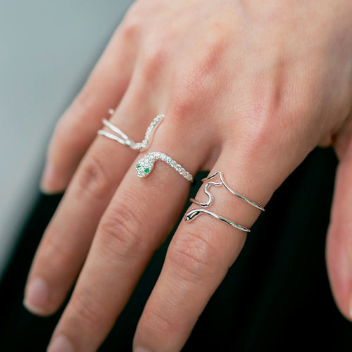 Snake Slither Ring Silver