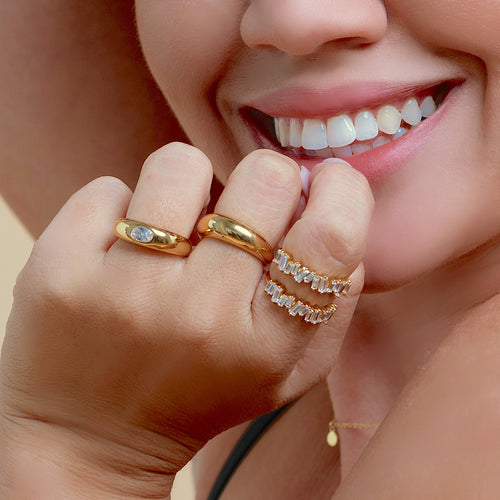 Marquise Dome Ring Gold