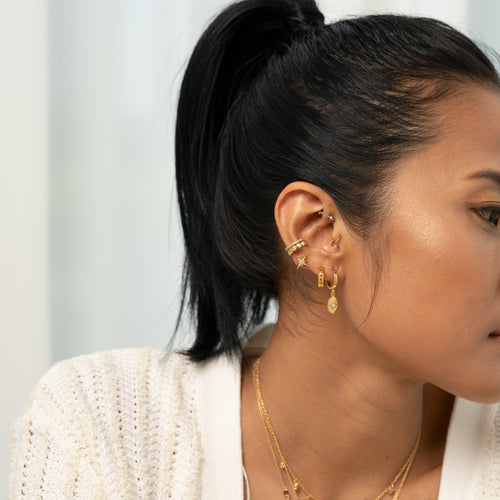 Starry Night Hoop Earrings