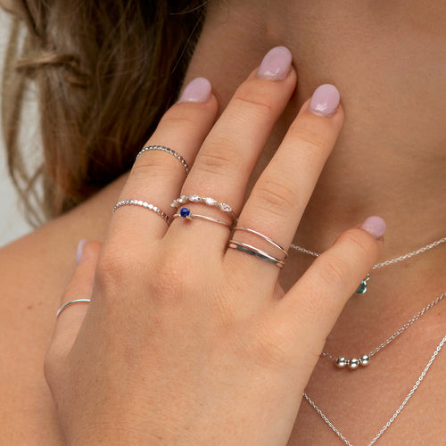 Marquise Pav√© Ring Silver