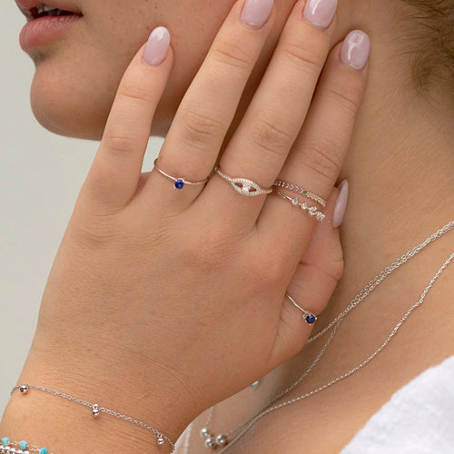 Evil Eye Ring Silver