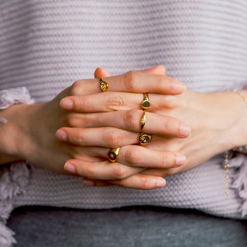 Minimal Signet Ring Gold