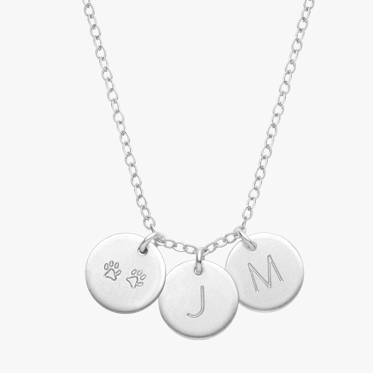 Personalized Animal Silver Necklace