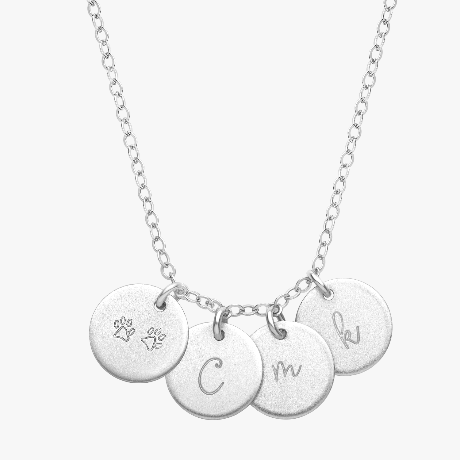 Personalized Animal Silver Necklace