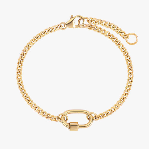 Carabiner Lock Curb Chain Bracelet