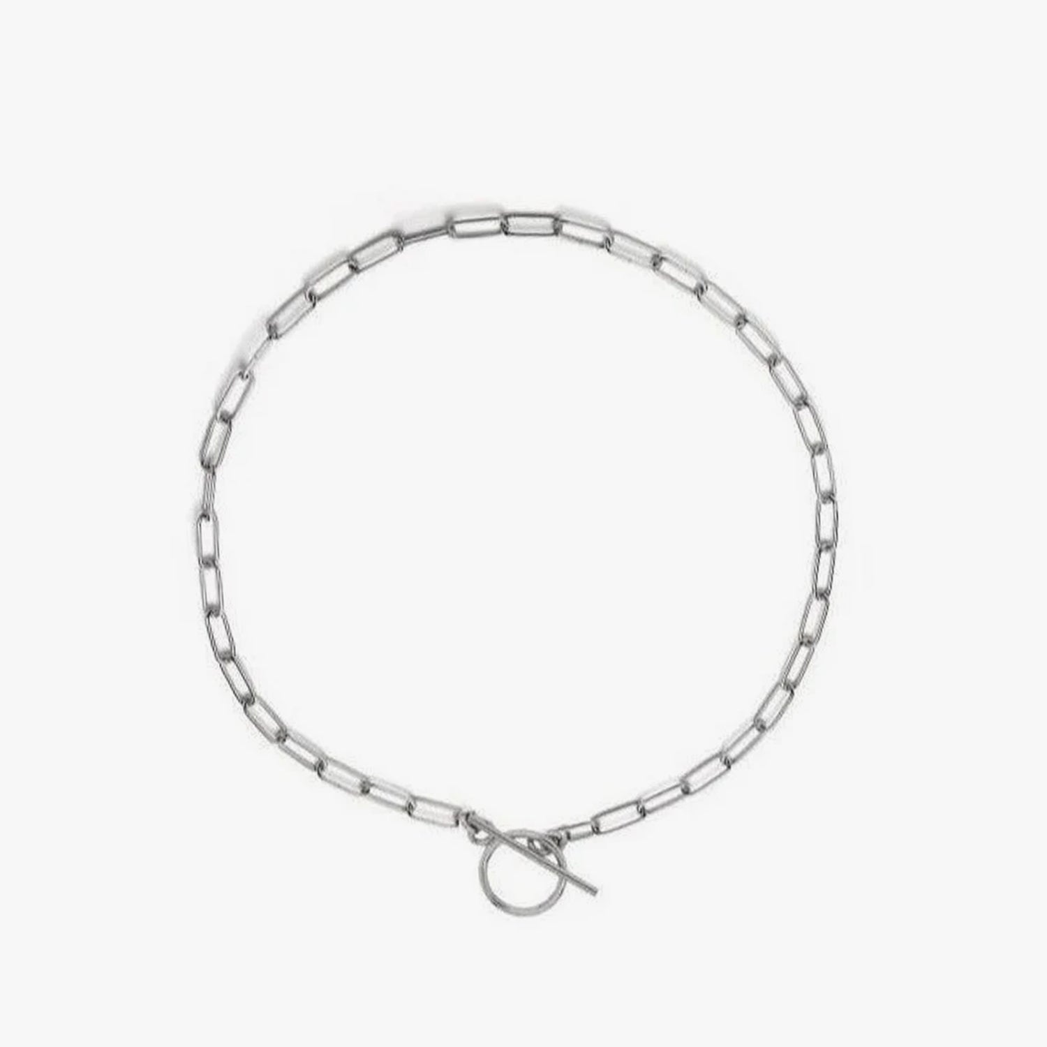 Paper Clip Chain Toggle Bracelet