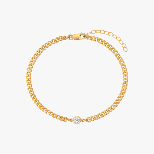Curb Chain Bezel Bracelet