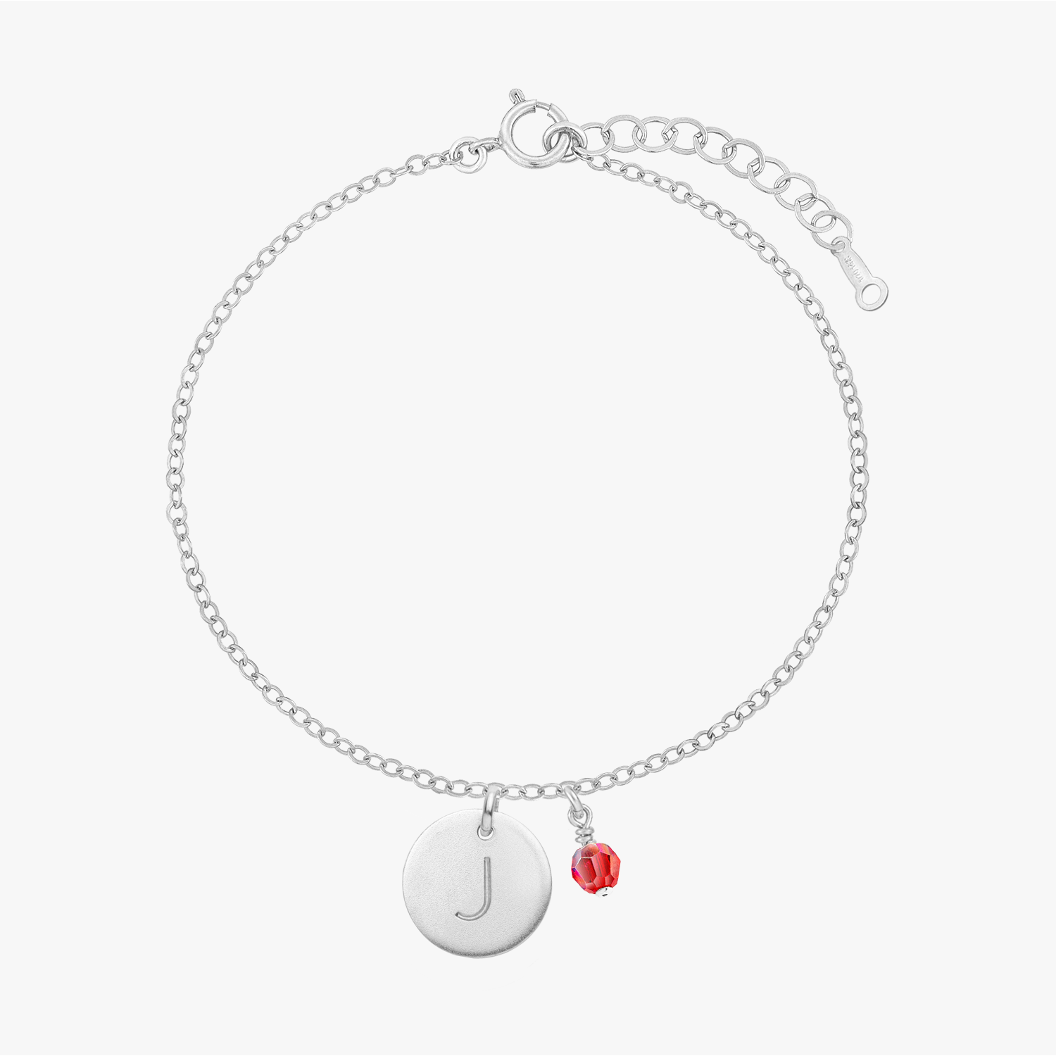 Personalized Birthstones Crystal Disc Bracelet