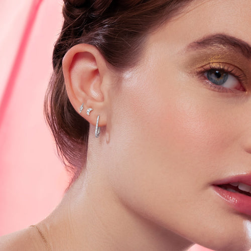 Color:White Gold
Option:Single
Option:Pair