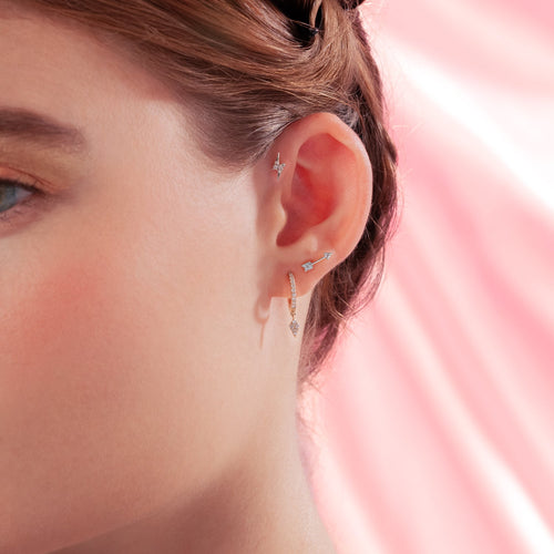 Color:White Gold
Option:Single
Option:Pair