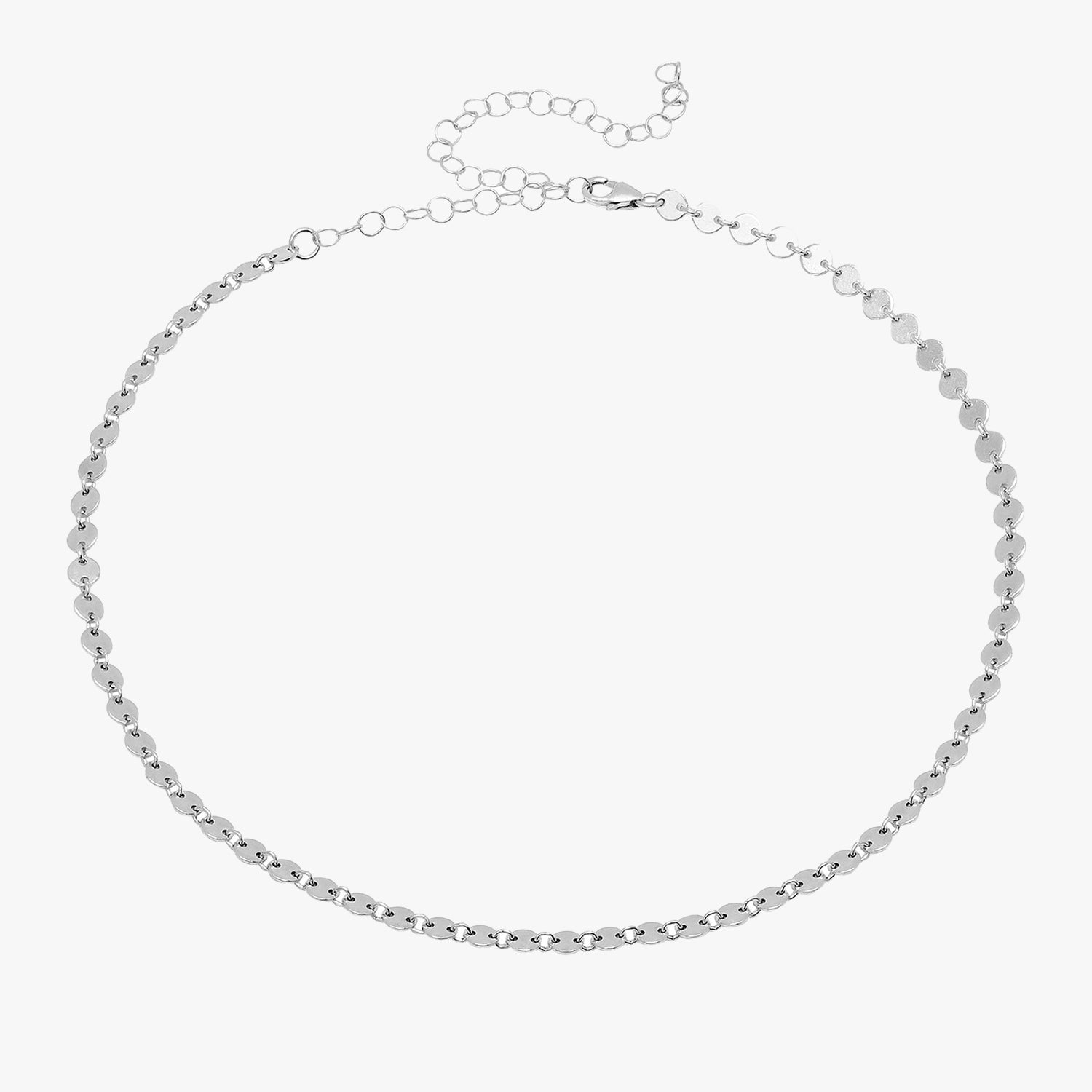 Coin Disc Choker Necklace