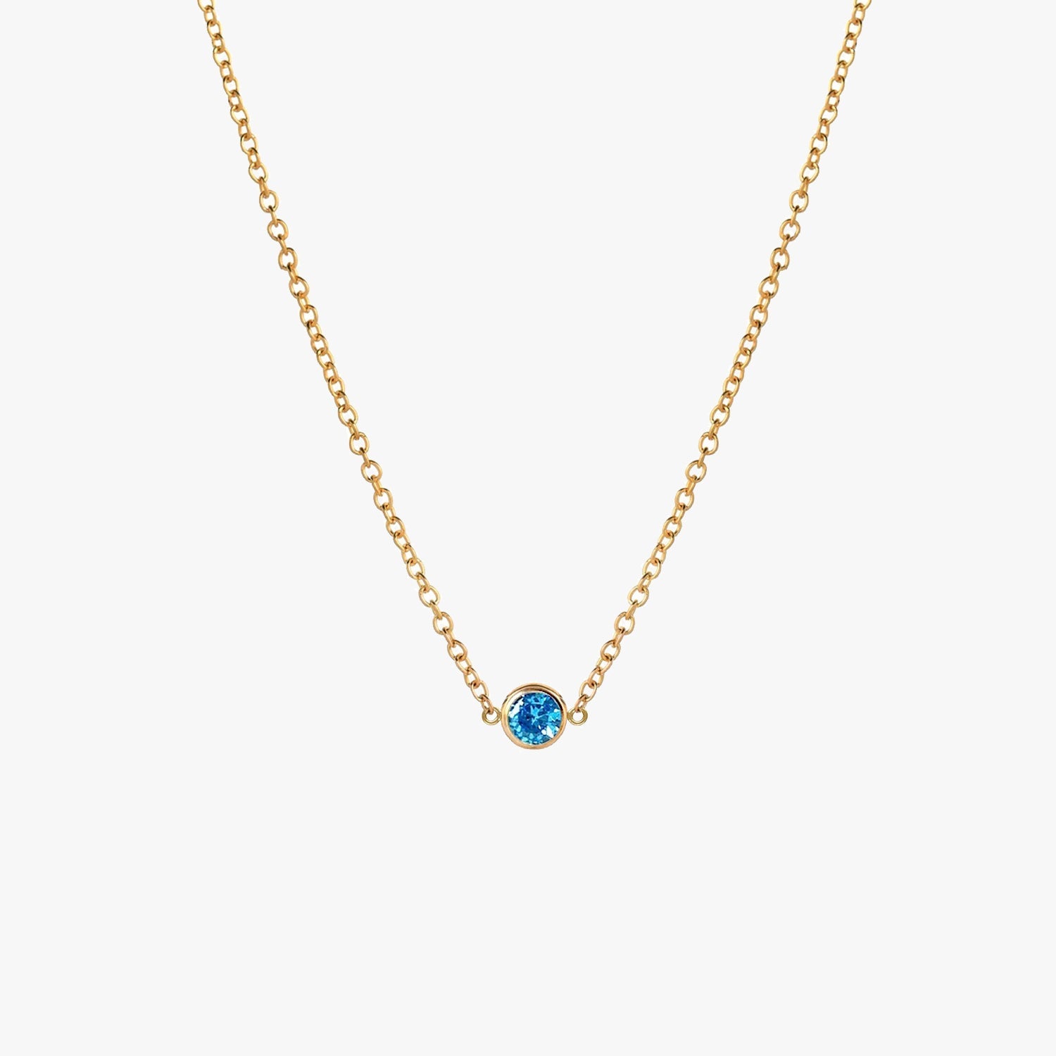 Sparkly Aqua Bezel Choker