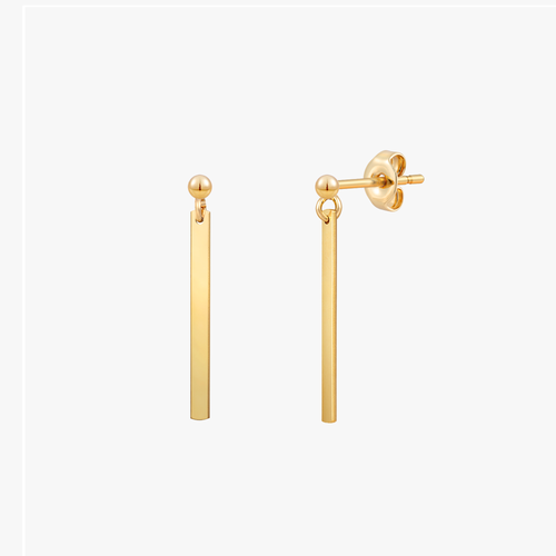 Sleek Skinny Bar Stud Earrings