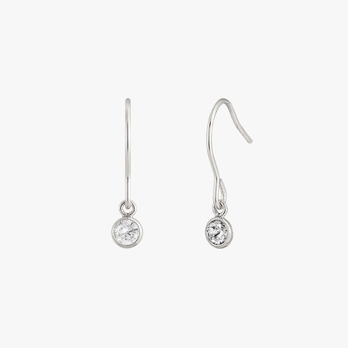 Little Bezel Drop Earrings
