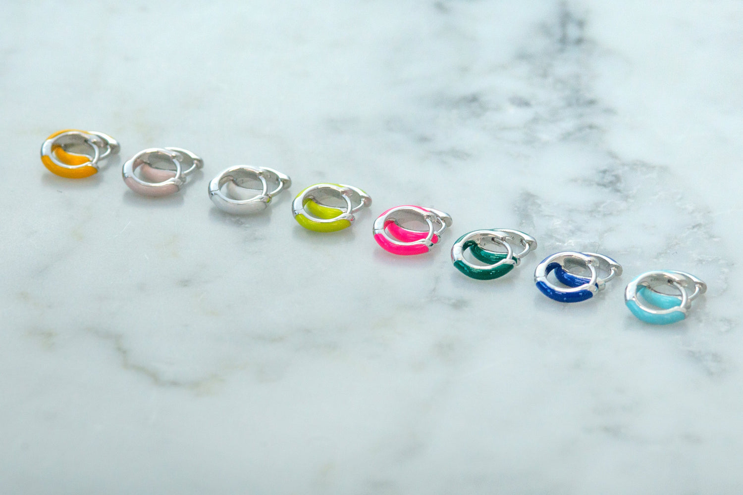 Lemon Yellow Huggie Hoop