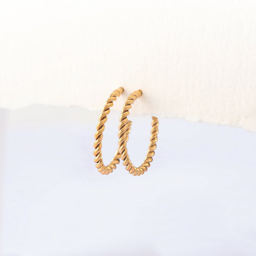 Braids Twisted Hoop Earrings