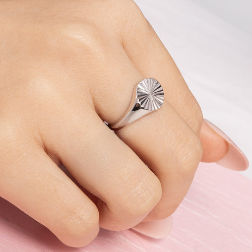 Sunbeam Disc Ring Silver