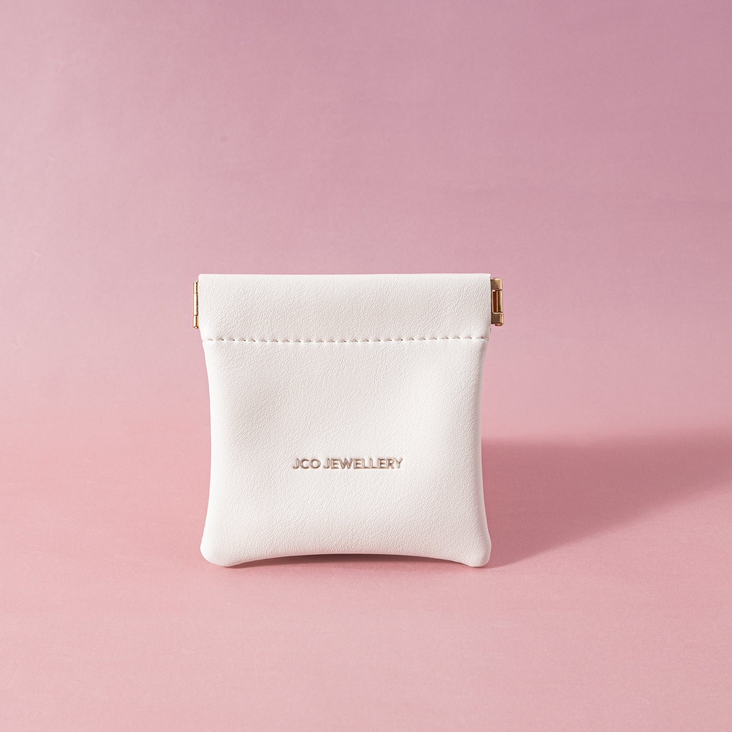 White Leather Small Pouch