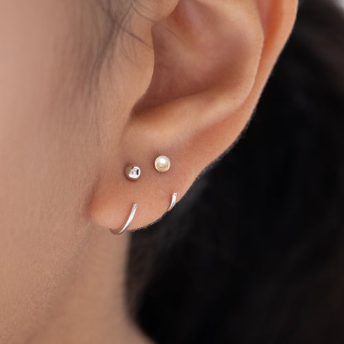 Pearl Huggies Earrings