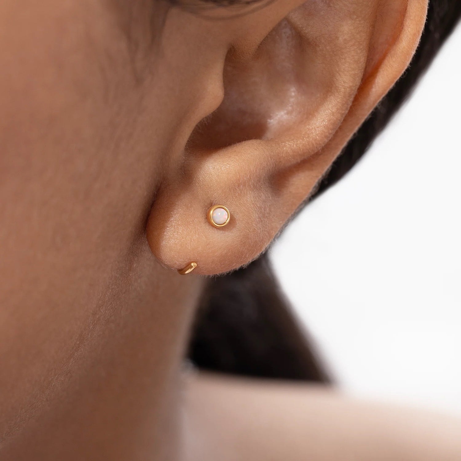 Little Opal Huggies Hoops