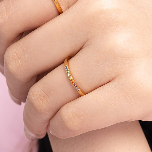Rainbow Eternity Ring