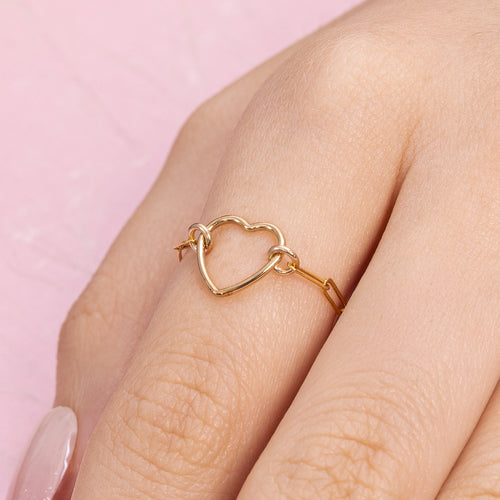 Fall In Love Chain Gold Ring