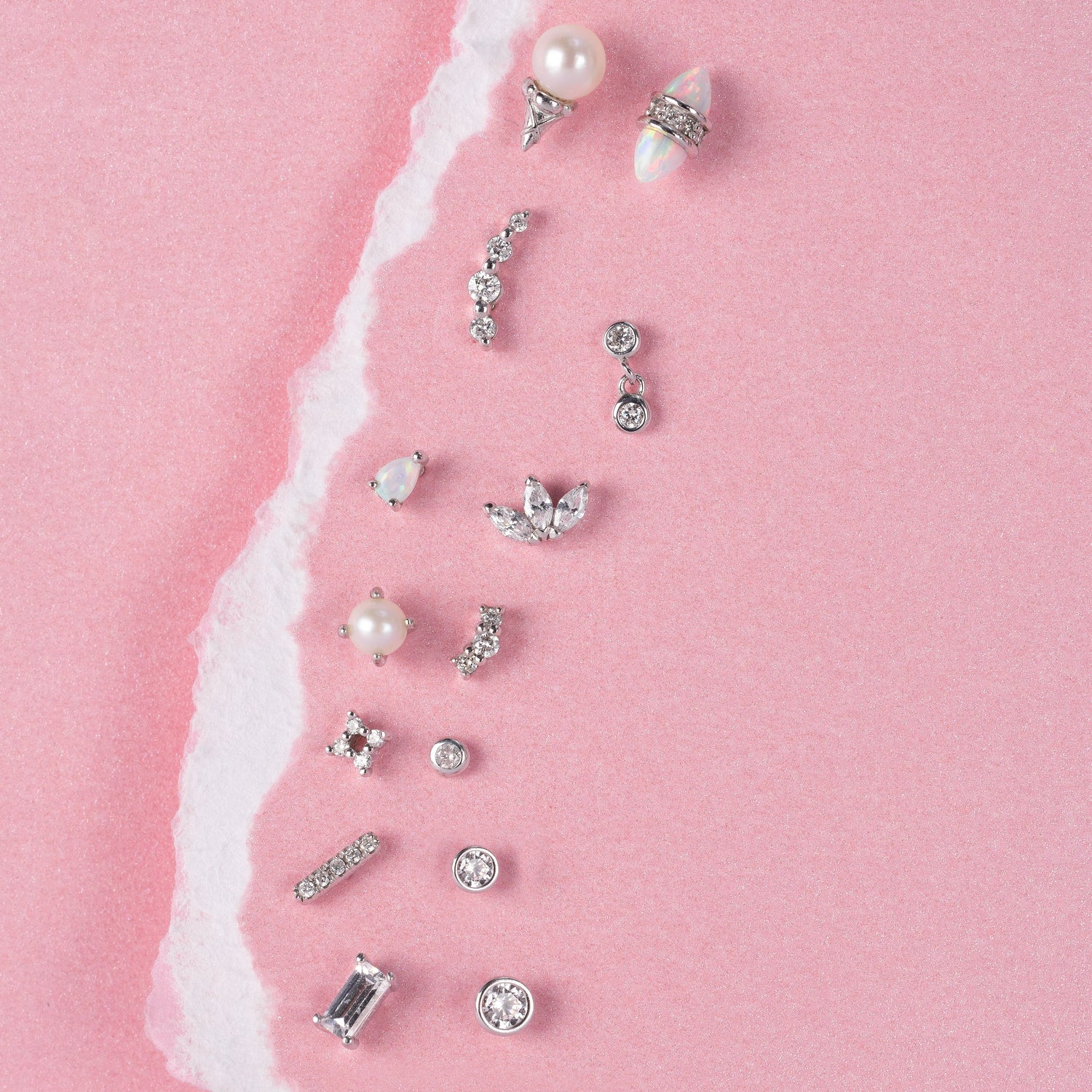 Color:White Gold
Option:Single
Option:Pair