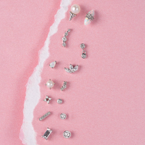Color:White Gold
Post Length:6.5mm
Post Length:5mm
Post Length:8mm